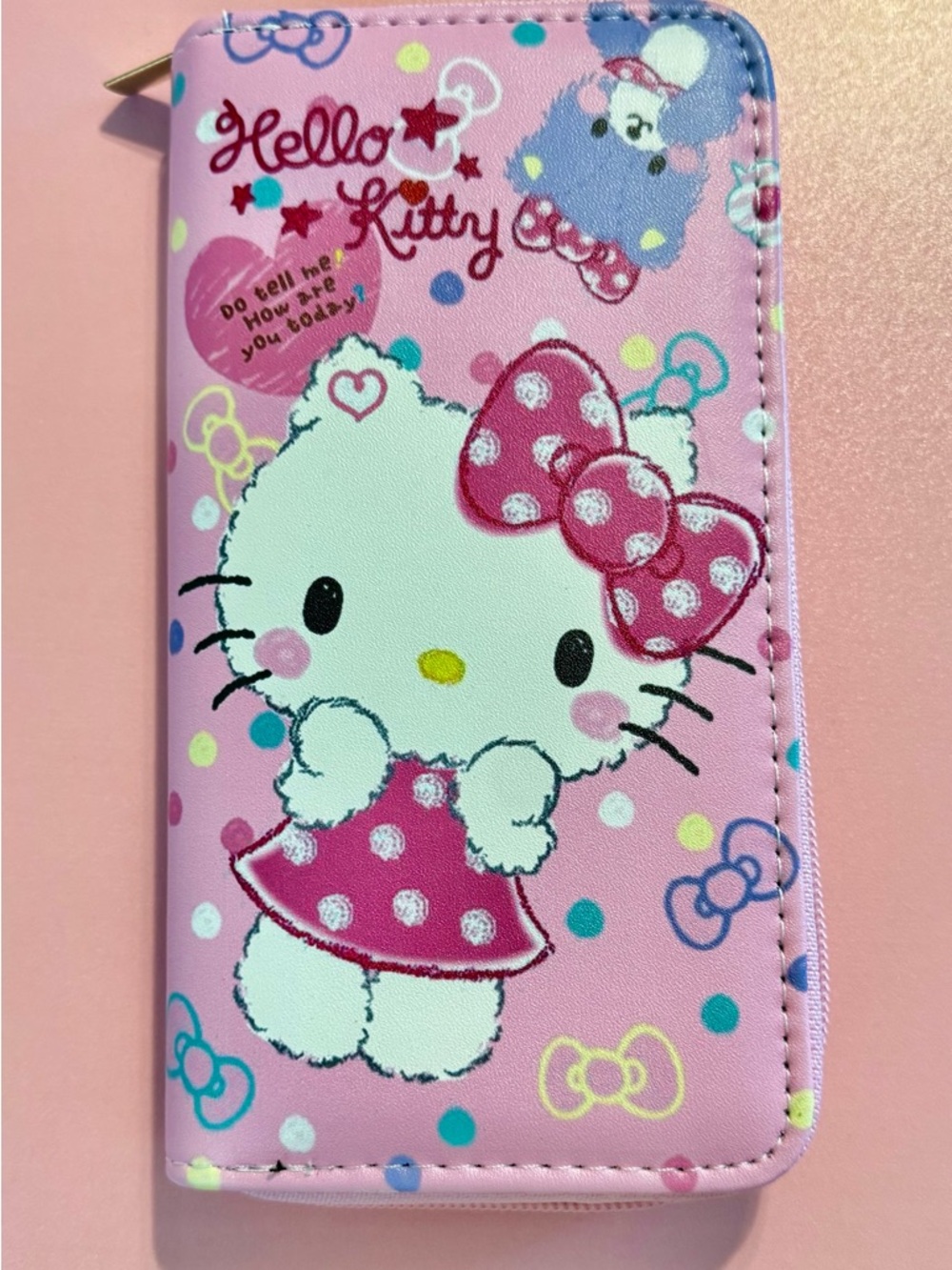 Hello Kitty Pink Polka Dot Zip Wallet